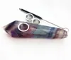 3.8-4.2 inches Beautiful natural fluorite crystal wand pipe gemstone quartz piont pipe for smoking healing with filter