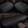 Ny bilfront/baksäte täcker Universal Fit SUV Sedans Chair Pad Cushion Mat Antiskid PU Leather Check Design