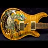 Dragon 2000 # 30 Violin Amber Flam Maple Top Electric Guitar Ingen fretboard Inlay, Dubbel lås Tremolo, Träkroppsbindning