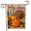 New Thanksgiving Deorations Jardin Drapeau Halloween Double Impression Citrouille Suspendus Bannière Drapeaux Home Party Décoration Bienvenue 47 * 32 cm HH7-1815