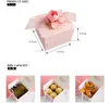 Nouveau Mariage Favor Boxes Creative Paper Cadeaux Boîtes Couleur rose avec ruban de dentelle Baby Douche fête Arr