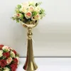 10 pcs / lot golvvase 51cm / 20 "Bröllopsbordet Centerpieces Event Metal Vases Road Lead Gold Party Flower Stand Heminredning