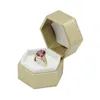 Hexagon Ring Box Jewelry Display Holder Velvet Ring Storage Box fashione Earings jewelry box1319527