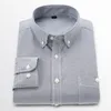 Hommes chemises habillées à manches longues Oxford solide chemise hommes Slim Fit coton chemises Top qualité décontracté hommes chemise asiatique grande taille M-5XL