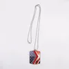 Fashion DIY Sublimation Blank Metal Dog Tag Double printed With Aluminium Plate For Heat Transfer Press Machine Gift