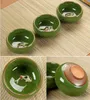 Nowe chińskie filiżanki herbaty Porcelanowa Celadon Fish Teacup Drinkware Oolong Herbata Ceramiczne Chiny Kung Fu Zestawy herbaty PH1