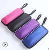 mix colour free shipping pressure-proof sunglasses case zipper crush resistance small glasses Protection box portable with lanyard