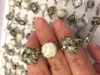 Partihandel Fshion 30st / Lot Vintage Shell Ringar Blandade storlekar och former Kvinnor Mode Smycken Ringar