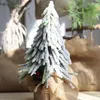 33 cm/13 Zoll künstlicher Weihnachtsbaum mit Seidenblumen mit Schneeeffekt für Heim-/Hochzeitsdekoration DY1-46