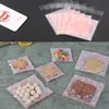الوردي الوردي الدانتيل حلوى الكعكة الأكياس البلاستيكية ذاتية اللصق للبسكويت DIY الوجبات الخفيفة Candy Candy Cookies Package Decor