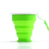 New Folding Water Cups Vogue Outdoor Travel Silicone Retractable Folding tumblerful Telescopic Collapsible Folding Water Cup 200mL mugs