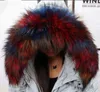 women's faux Fox raccoon fur collar down coat overcoat hooded collar winter thicken warm muffler scarf kids faux fur collar 002 S18101904