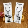 Lindo Animal Panda llavero cadena Vintage chino Metal aleación de Zinc colgante accesorio llavero de coche regalo étnico 2 unids/lote