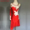 Vestido Latino con diamantes hecho a medida para niñas/mujeres, Ropa De Baile Latino para salón para niños/adultos, Vestido con hombros descubiertos, Vestido De Baile Latino a la venta