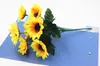 Casamento fundo girassol decoração hélice simulação flor 7 pequeno girassol girassol