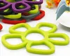 100 pezzi in silicone per stoviglie pad antiaderente colore vassoio tappetino stoviglie pad stoviglie a forma di fiore tovaglietta accessori per la cucina