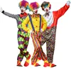 Noriviiq Novo circo engraçado palhaço Halloween traje de natal cosplay adulto parque de diversões de performance trajes de palco