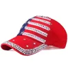 Yüksek kaliteli yıldız desen beyzbol şapkası perçin baskılı kadınlar erkekler Amerikan bayrağı snapback hip hop şapkalar