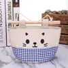 Storage Boxes Organizer Bags Cosmetic Hanging Basket Box Waterproof Fabric Cotton Linen Pocket Hanger Rack