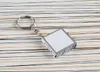 sublimation blank metal keychains for women men fashion makeup mirrors keychains for heat transfer materials new style wholesales