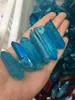 6pcs إسقاط الطبيعية الأزرق الأزرق من التيتانيوم aura quartz الكريستال الأحجار الكريمة نقطة شقرا شقرا النقطة الكريستال لصنع المجوهرات 4508803