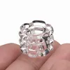 Кварцевая петля Bump Diamond Knot Quartz Banger со съемной стеклянной карбюраторской крышкой прозрачно J