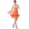 2018 Cute Grace Karin Orange Short Homecoming Dresses Chiffon Sweetheart Prom Dress sexy plus size club dresses