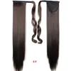 Long Wrap On Synthetic Straight Ponytails for Women Natural Clip In Hair Extension Hairpieces Blonde False Hair