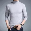 2017 neue Winter Männer Pullover Männer Rollkragen Einfarbig Casual Pullover Slim Fit Marke Gestrickte Dicke Wolle Pullover HK44