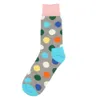 Hurtownie - Nowa bawełna Hit Color Polka Dot Casual Skarpety Dla Mężczyzn Skarpetki Happy Styl Styl Cukierki Kolorowe Suknia Soks 8 Kolory