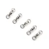 High Quanlity Ball Bearing Swivels with split ring 0#-8# Ball Bearing Stainless Steel Fishing Rolling Swivels Connector210p