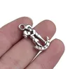 100 stks Alloy Moon Boy and Girl Charms Antique Silver Charms Hanger For Necklace Sieraden Maken Bevindingen 29x15mm