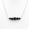 5 Estilos Natural Negro Lava Collar de Piedra de Color Plata Aromaterapia Aceite Esencial Difusor Collar Para Las Mujeres Joyería