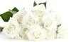 Rose Fiore artificiale Real Touch Lattice Fiori finti Decorazioni di nozze Simulazione Rose finte Bouquet da sposa fiore ghirlanda Home Garden Decor