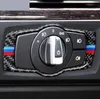 Für BMW E90 E92 Carbon Faser Auto Scheinwerfer Schalter Trim Refit Aufkleber Schalter Rahmen Dekor Aufkleber 3 Serie 2011-2015 auto Innen