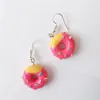 Japanese Style Cake Donut Dangle Earrings for Women Triangle Chocolate Strawberry Earring