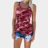 S-5XL Moda 2019 Damskie Letnie Tank Topy Kamuflaż Dziki Okrągły Neck Neck Bez Rękawów Kobiet Bluzki Streetwear Casual Kamizelka