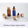 18/410 bambu vit / svart gelhuvud droppskåpa kosmetisk flytande flaska lock utan glaspipett och flaska F1431