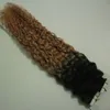 Ombre Human Afro Kinky Cr Pu Hair Tape In Human Hair Extensions Brasilianska Remy Hår På Lim Tape PU Skin Weft Osynlig 100g 40st