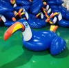 pływający basen pływający pływa pływanie pierścień nadmuchiwany zwierząt kształt materac gigantyczny niebieski ptak dzięcioł paproczek toucan fotel powietrza lounger zabawka