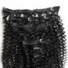 Klipp i 10-26 "Curly Full Head Products Clip In Hair Extensions Curly Real Natural One Piece For Human