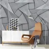 Modern 4D Wall Paper for Walls Cement Silk Cloth Wallpapers Stereoscopic Gray Mural Bedroom Living Room Decorative Wallpapers