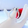 Drop Shipping Vecalon Handmade Luxury Biżuteria 925 Sterling Silver Wypełnione Okrągłe Cut White Topaz CZ Diament Kobiety Wedding Bridal Ring Set Prezent