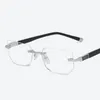 2019 Anti-Blaulicht Lesebrillen Presbyopie Brille Glaslinse Unisex Randlose Brille Rahmen der Brille Stärke +1.0 ~ +4.0