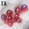 5 Pcs Natural Rainbow Crystal Ball Clear Quartz Sphere Aura Angel Chakra Titanium Reiki Electroplated Orb Minerals Healing Massage Gifts