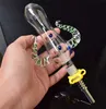 DHL GRATIS! Version 5.0 Mini Nectar Collector Kit Glasspipor Octopus Design Rör 14mm Titan Tips Nail Inverted Nail Glass Vattenrör