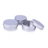 Récipient cosmétique vide en aluminium de 15g avec couvercles 15ml petit pot d'échantillon cosmétique de parfum solide d'étain de baume à lèvres rond LX2634
