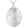 En gros Ordre Mixte 925 Sterling Silver Plaqué Cadre Pendentif Médaillon Collier De Mode Fête Bijoux Cadeaux D'anniversaire Peut Ouvrir Livraison Gratuite