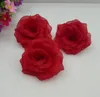 200 pcs / parti 8 cm Burgundy Artificial Flowers Heads Big Rose Ball Head Brosch Festival Bröllopsdekoration Silkblomma