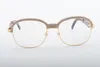 19 Best-venda de elevada qualidade ângulo boi natural arredondada óculos, moda high-end quadro diamante atmosférica 1116728-A Tamanho: 60-118-140mm